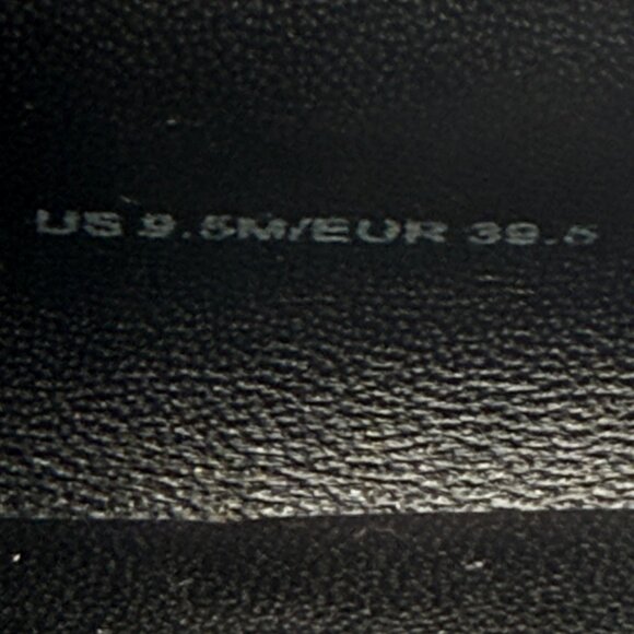 Vince Warren Women's Black Leather Slip On Shoes Platform Size 9.5M Loafer - Picture 7 of 10